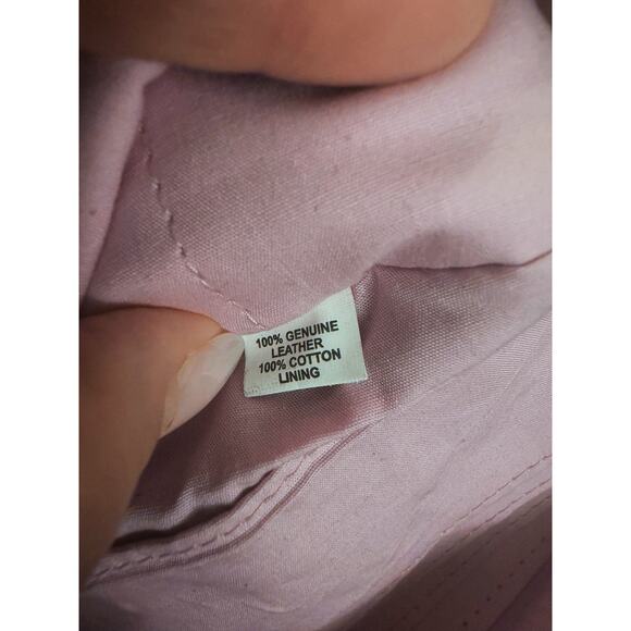 Sash Bag Power Berry Fringe | Genuine Leather Purple Crossbody Purse - Picture 3 of 8